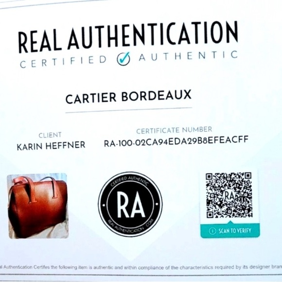 EUC Authentic CARTIER Paris Bordeaux Women's Leather Shoulder Bag COA Included - Picture 11 of 12